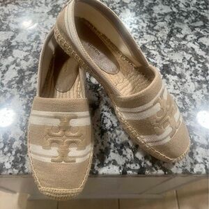 Tory Burch Tan Espadrille Flats